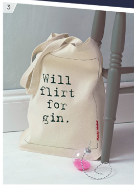 'Will Flirt For Gin' Tote Bag
