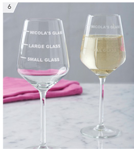 Personalised Drinks Measure Wine Glass