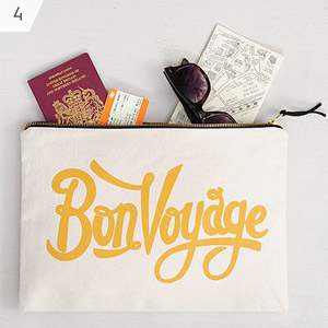 'Bon Voyage' Extra Large Travel Pouch