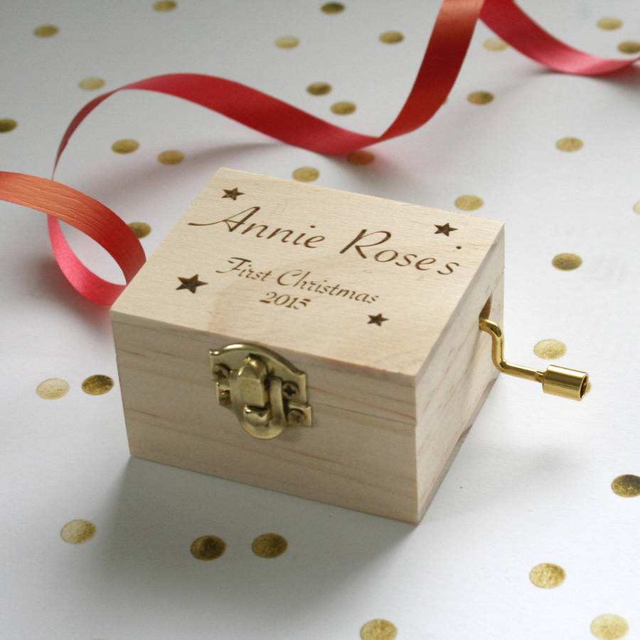 personalised christmas music box by modo creative | notonthehighstreet.com