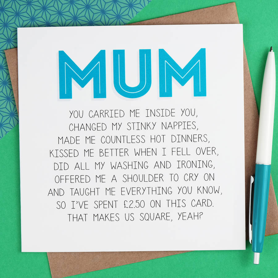 things to write to your mum