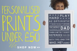 Personalised prints under £50