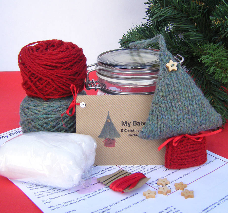 christmas tree decoration knitting kit by my baboo ...