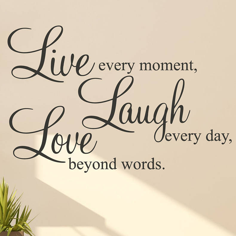 live laugh love' wall stickers quotes by parkins interiors ...