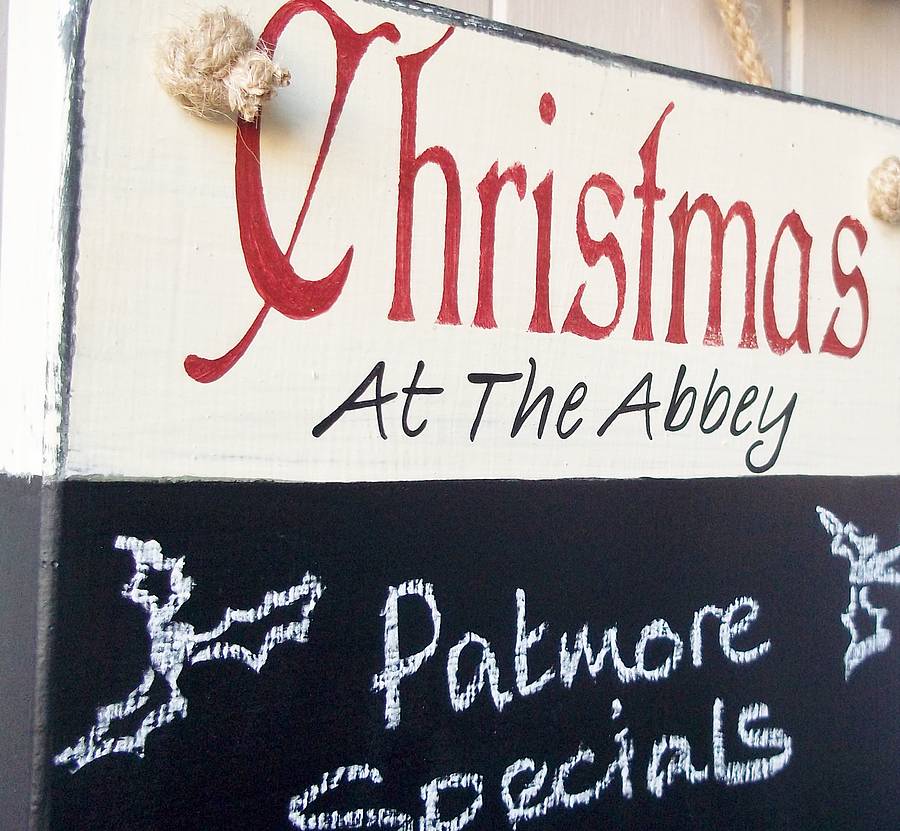 personalised christmas message chalkboard by potting shed designs ...