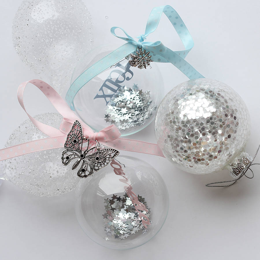 personalised papercut baby's first christmas bauble by studio seed | notonthehighstreet.com