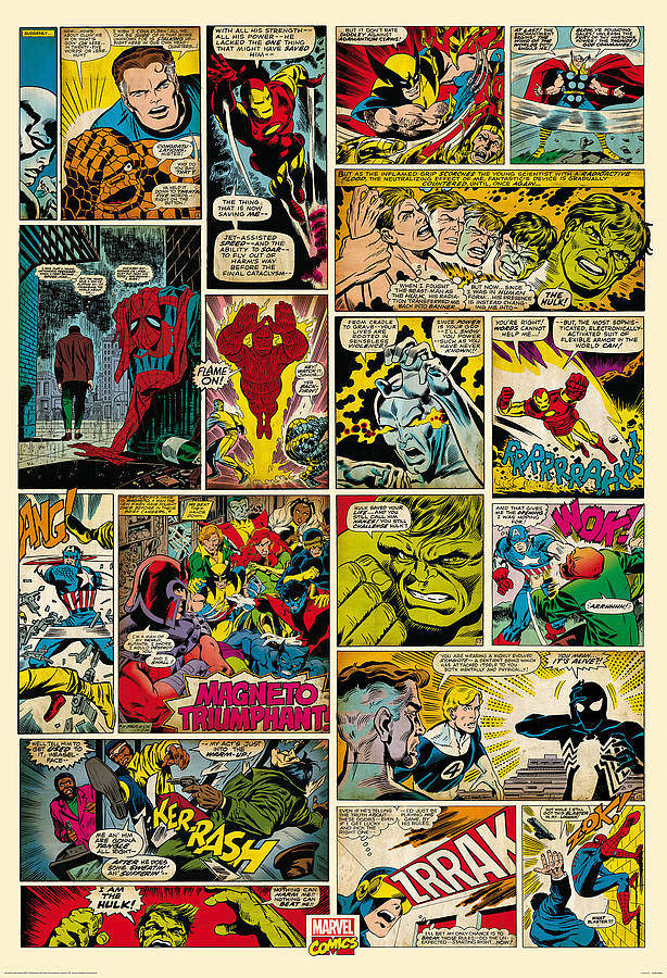 comic book wallpaper mural by little ella james | notonthehighstreet.