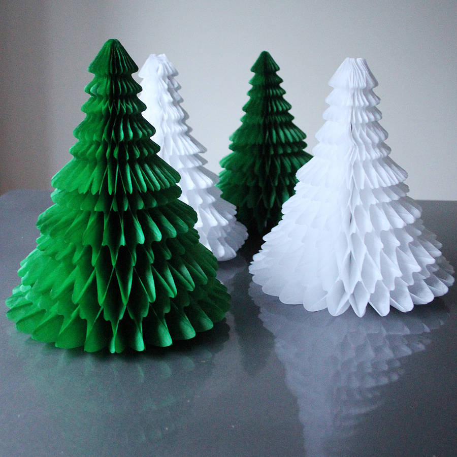 paper tabletop christmas tree decorations by pearl and earl ...
