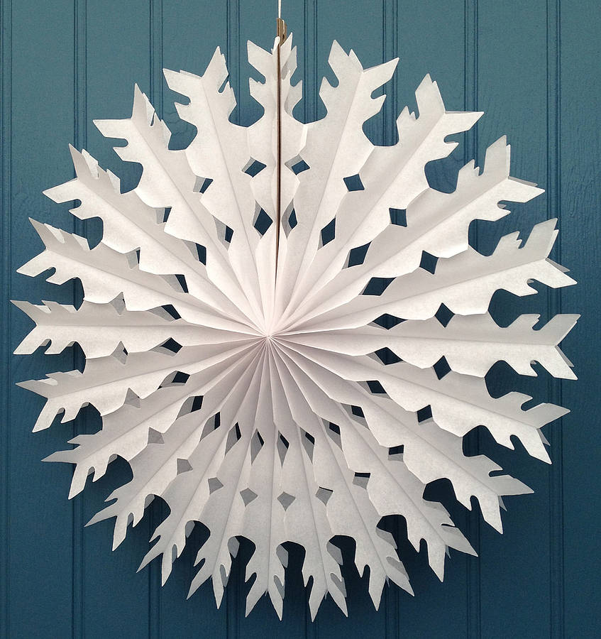 snowflake paper decoration feather design lge by petra boase ...