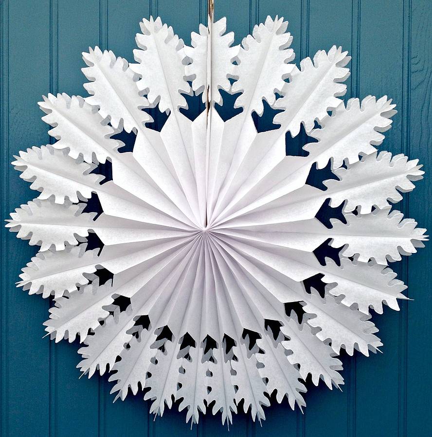 snowflake paper decoration oak design by petra boase ...