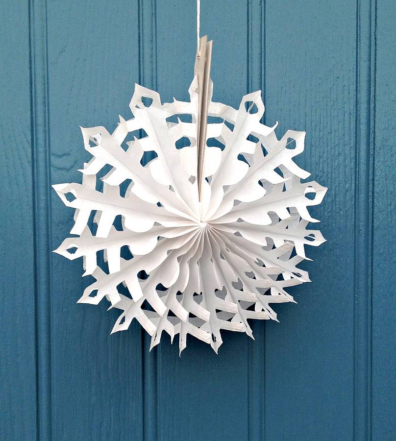 snowflake paper decoration stellar design sm by petra boase ...