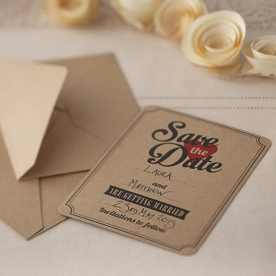 Save the date wedding invitation cards