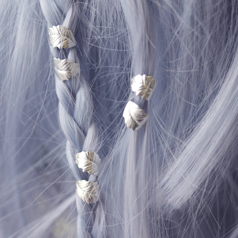 Delicate Hair Leaf Twists In Silver Or Gold