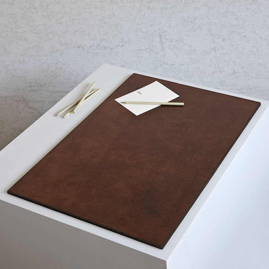 Personalised Leather Desk Mat By Life Of Riley