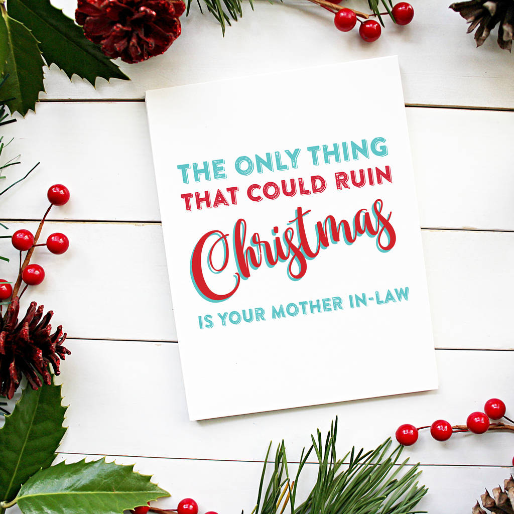 merry christmas cheeky mother in law card by do you punctuate