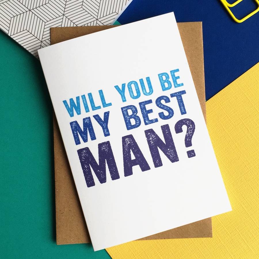 will you be my best man greetings card by do you punctuate ...