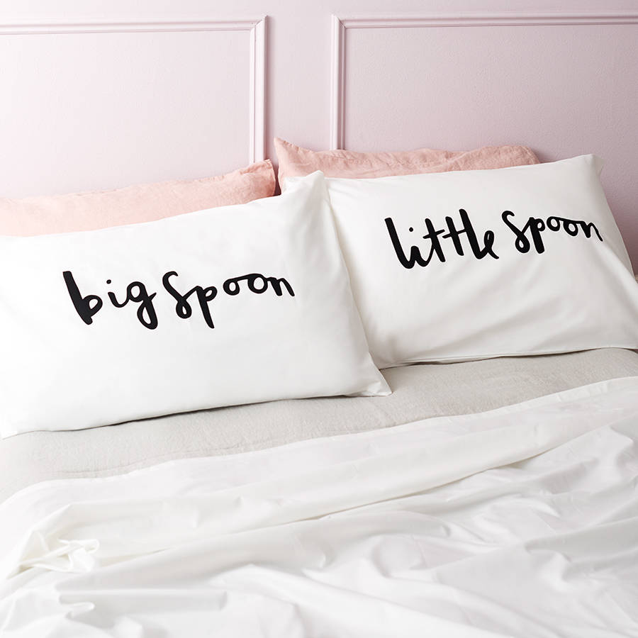 Big Spoon Little Spoon Pillow Cases By Old English Company