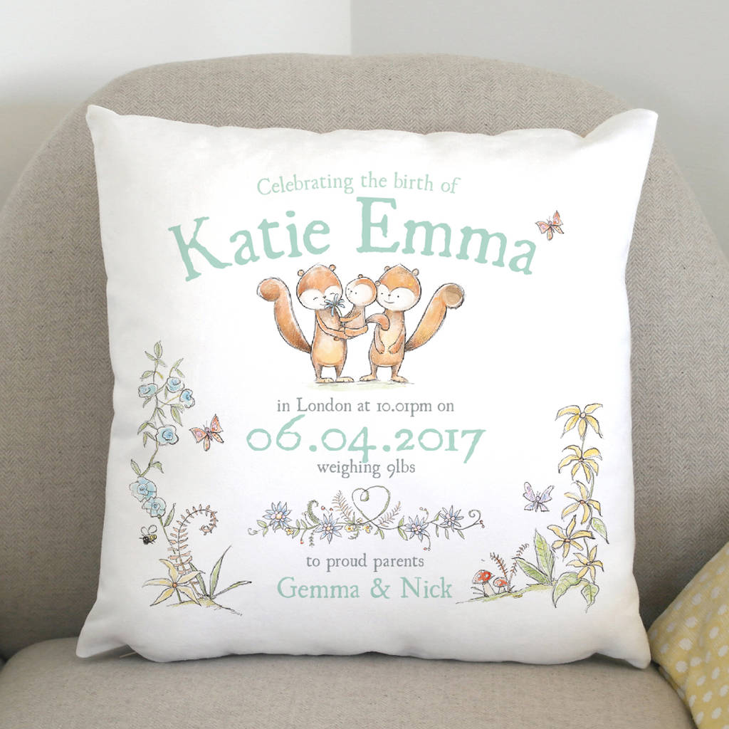PERSONALISED Childrens WOODLAND SCENE New Baby Gift IDEAS for Boys Girls Born