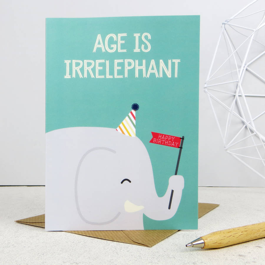 Paper Elephant Birthday Card Paper Party Supplies