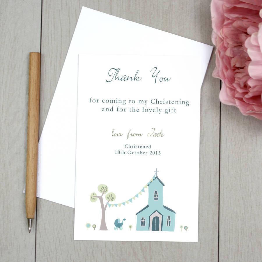 Christening Thank You Cards with own Photo and Text 40