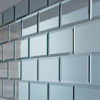 rectangular mirrored tiles by out there interiors | notonthehighstreet.com