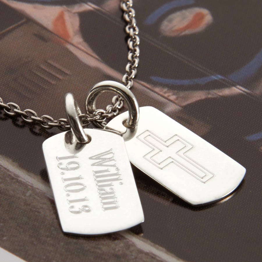mens personalised dog tag necklace