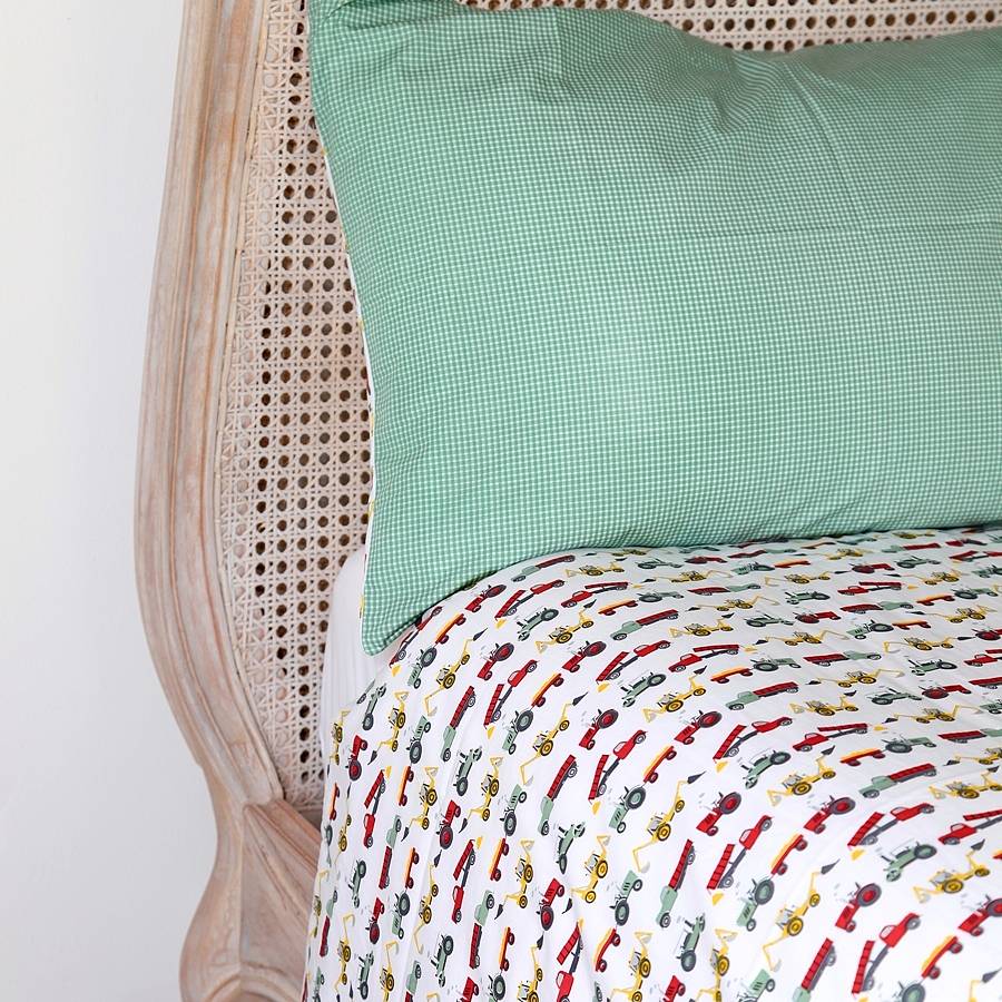 Tractor Single And Cot Bed Duvet Set By Em Lu Notonthehighstreet Com