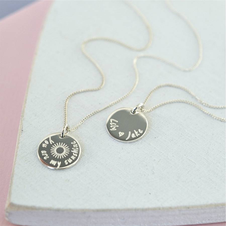 personalised you are my sunshine necklace by lily belle ...
